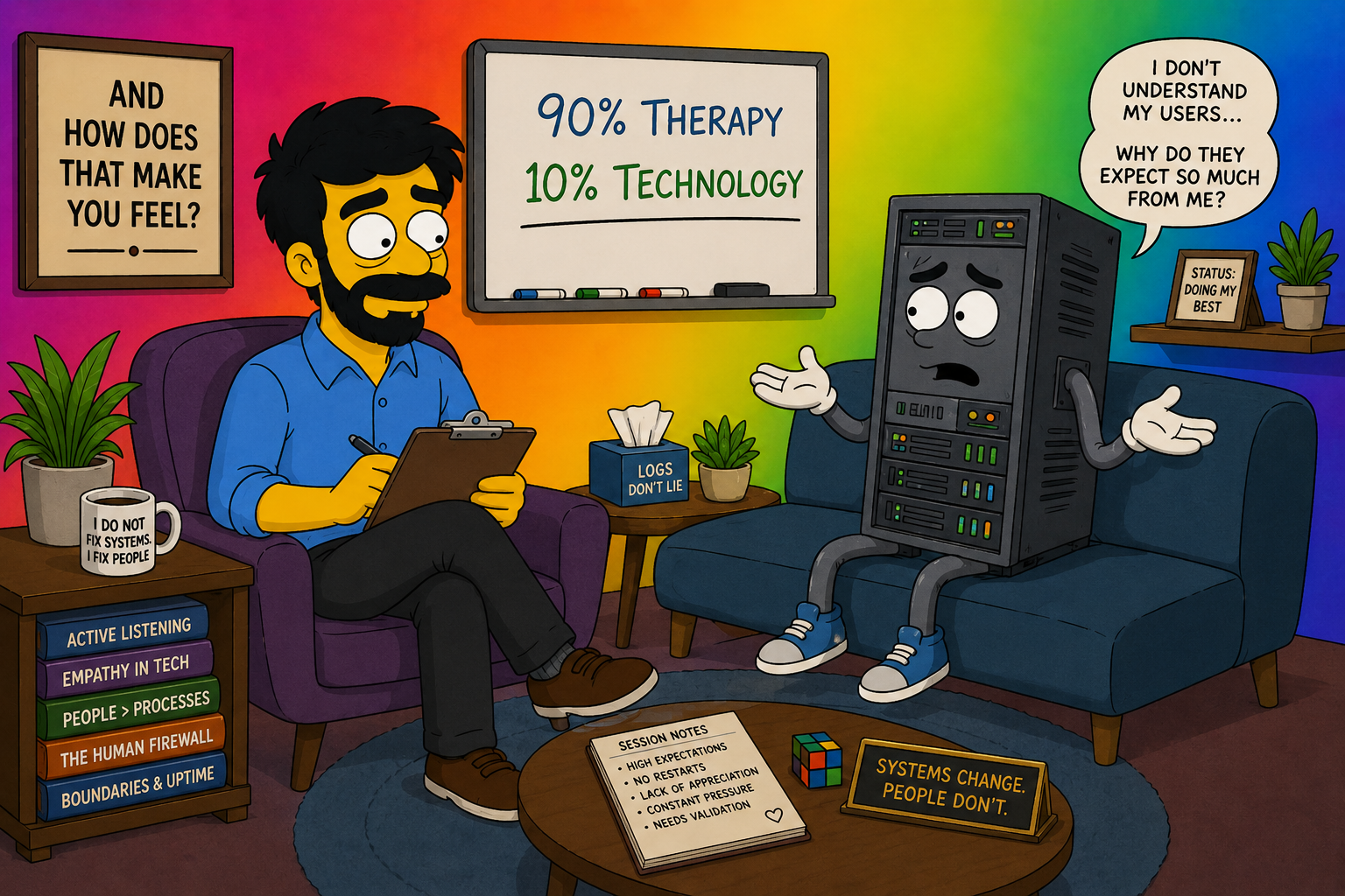 Change Management is 90% Therapy, 10% Technology